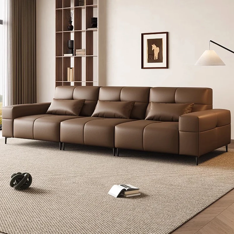 Brown Leather Living Room Sofas Salon Italian Minimalista Xxl Living Room Sofas Legs Waterproof Reclining Canape Home Furniture