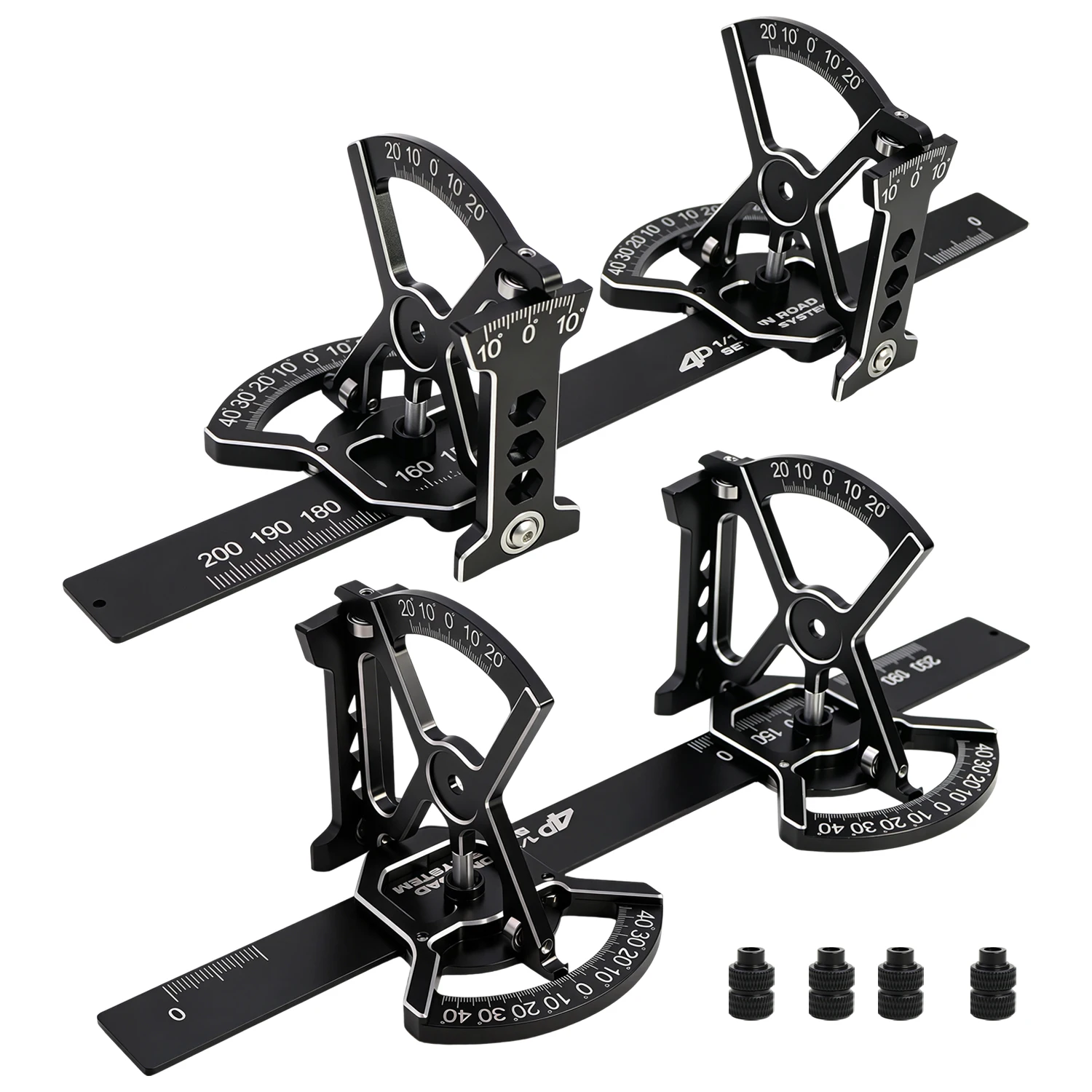 On-Road Aluminiumlegierung 4D SET-UP System Einstellwerkzeug mit Lineal für 1/10 On-Road RC Ferngesteuertes Auto Upgrade-Teil