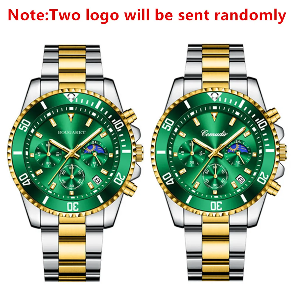 Top Brand Luxury Stainless Steel Watches for Men Waterproof Sports Quartz Watch Fashion Luminous Mens Watches Relogios Masculino