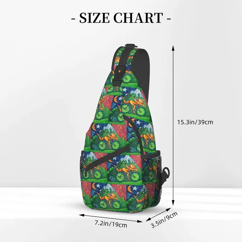 Casual Albert Hoffman LSD Bicycle Day Sling Bags for Traveling Men Acid Blotter Party Chest Crossbody Backpack Shoulder Daypack