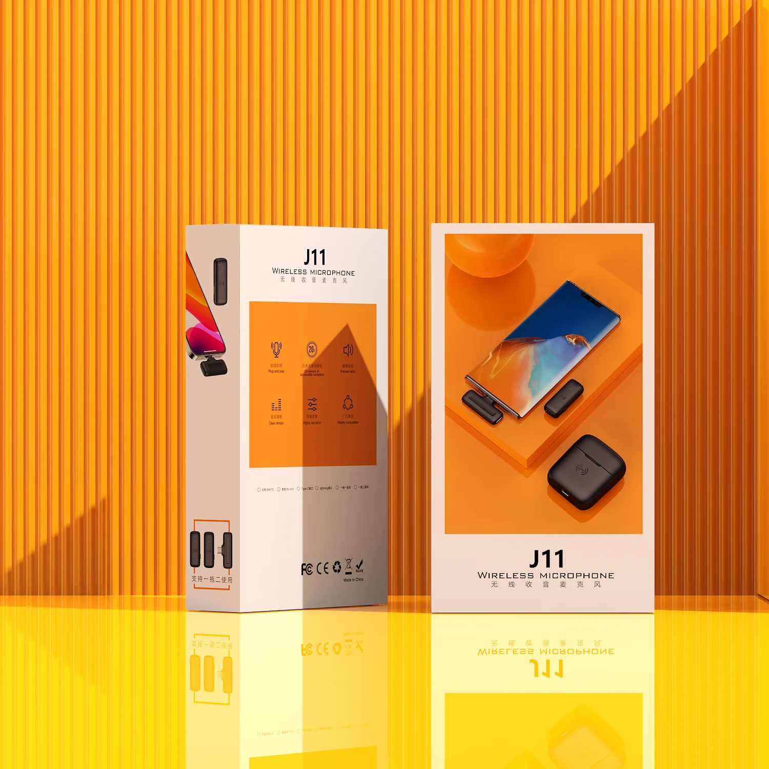 Wireless Lavalier Microphone Live Streaming Tiktok Phone Microphone Outdoor Video Shooting Vlog foodie Live-streamer Microphone