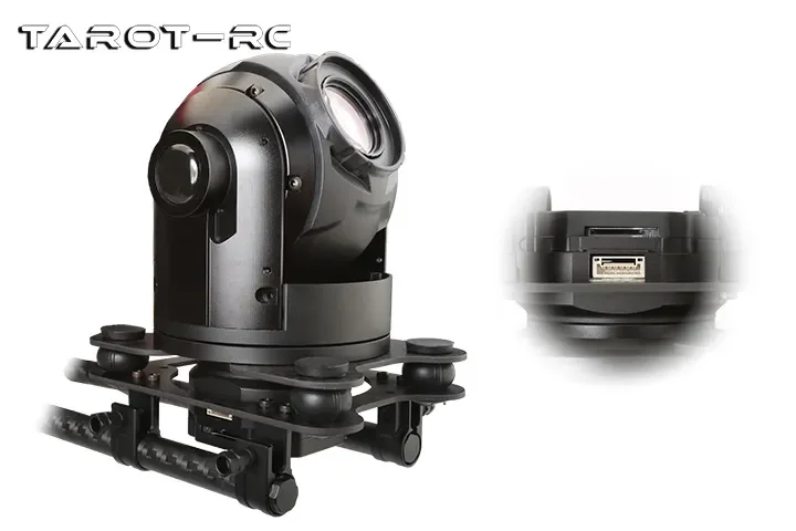 Tarot T10X-2A 10X Two-axis Ball Pod Gimbal / Support Upright and Inverted / HDMI Output For Drones, Robots