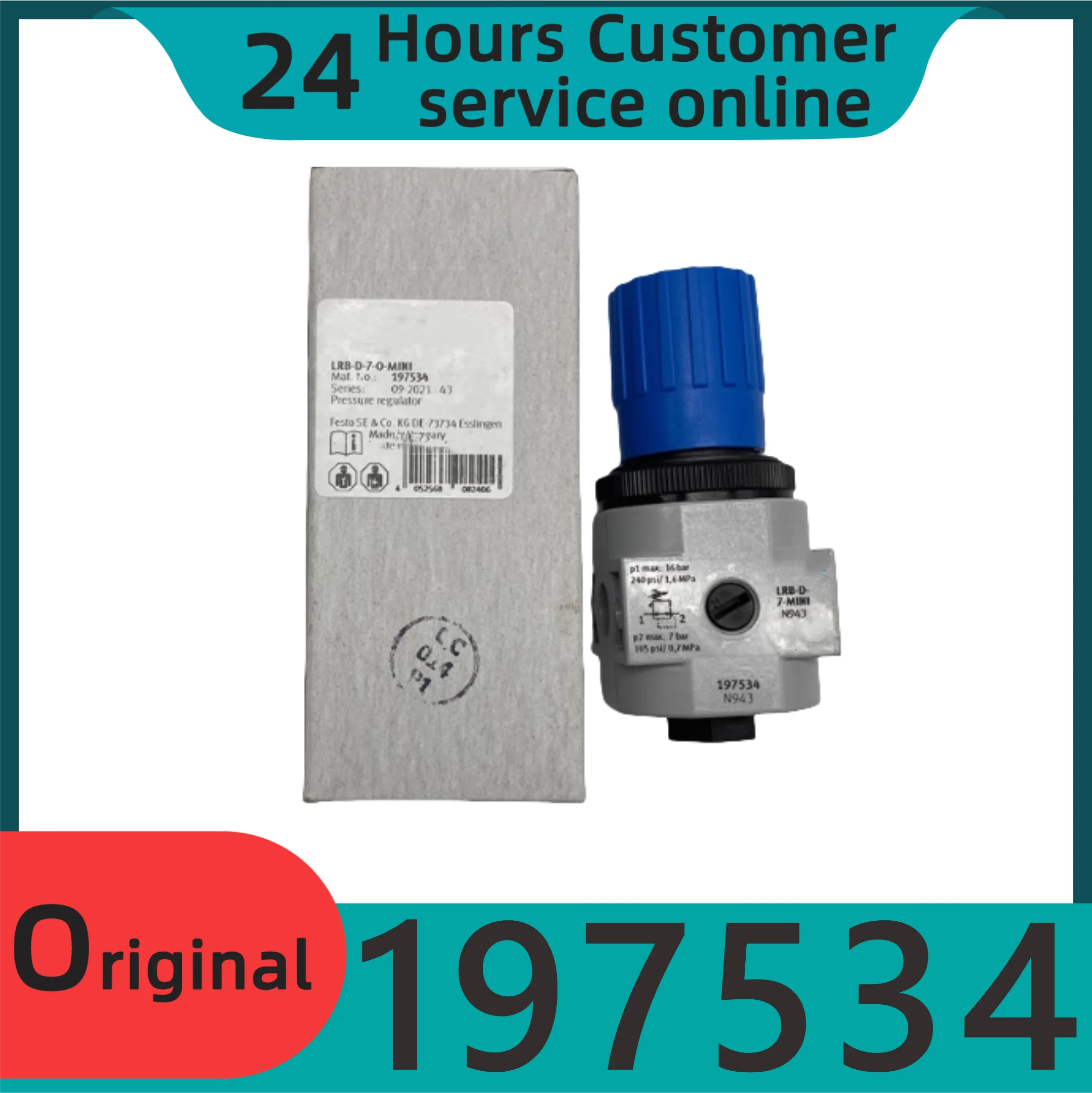 

Новый оригинальный клапан снижения давления LRB-D-7-O-MINI 197534 мембранный клапан регулирования давления