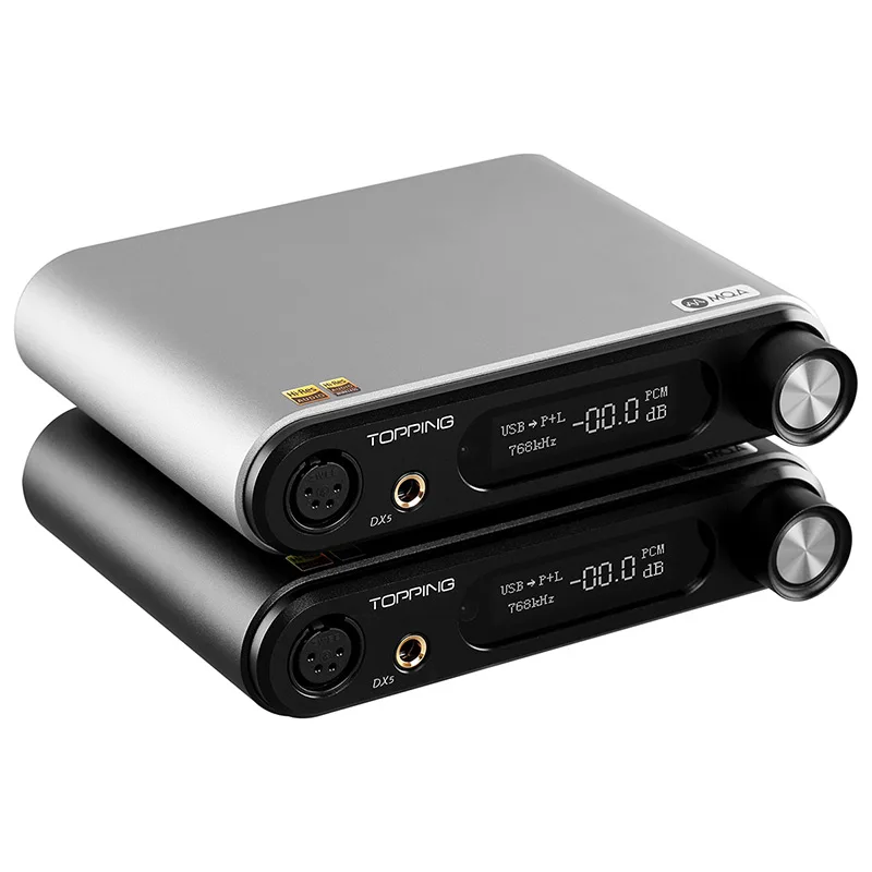 TOPPING DX5 Digital Audio Music Decoder MQA USB DAC ES9068AS*2 Headphone Amplifier Balanced HIFI DSD512 PCM768kHz Bluetooth LDAC