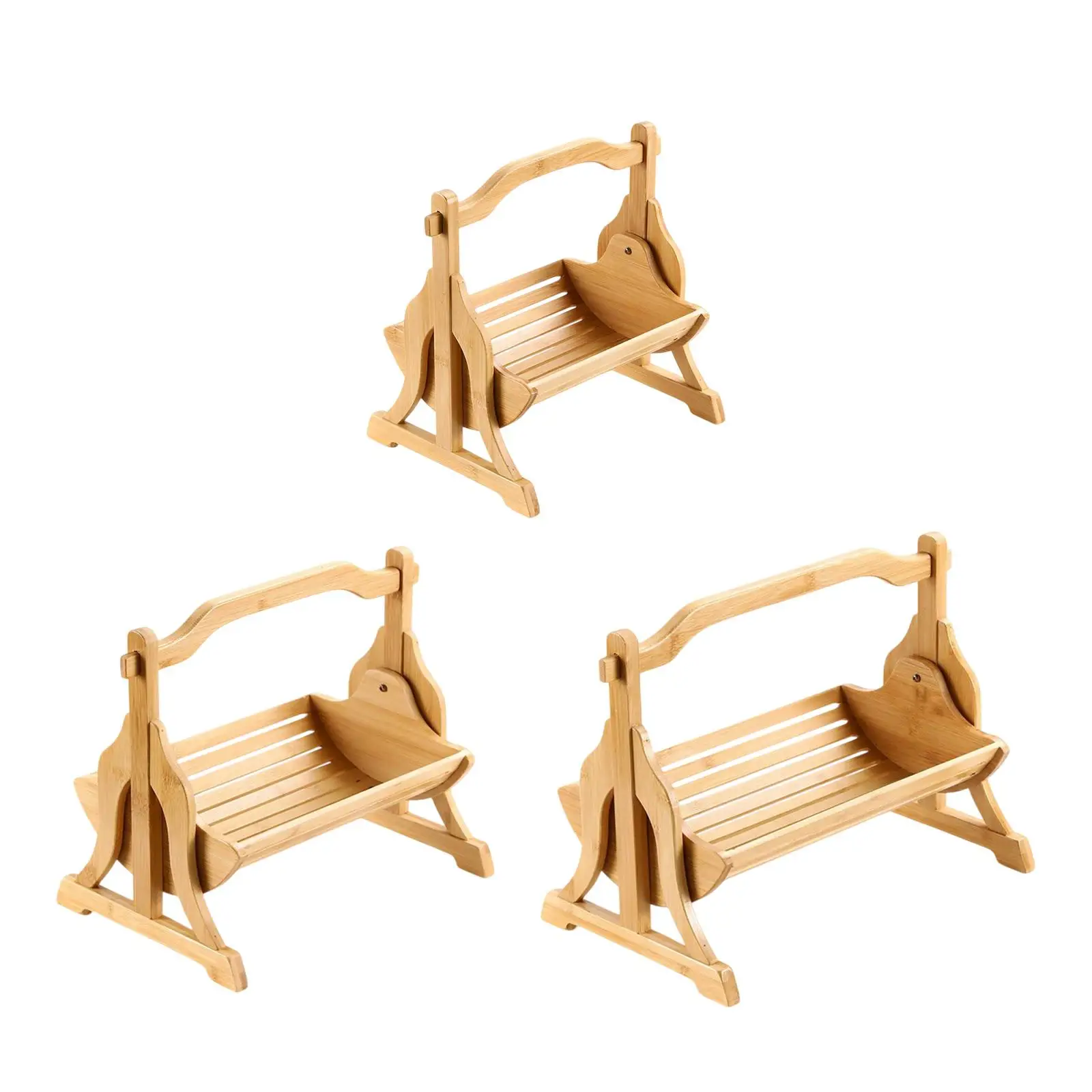 Bamboo Hanging Chair Fruit Basket Decoration Counter Storage Basket for Party Apartment Living Room Family Reunions Coffee Table