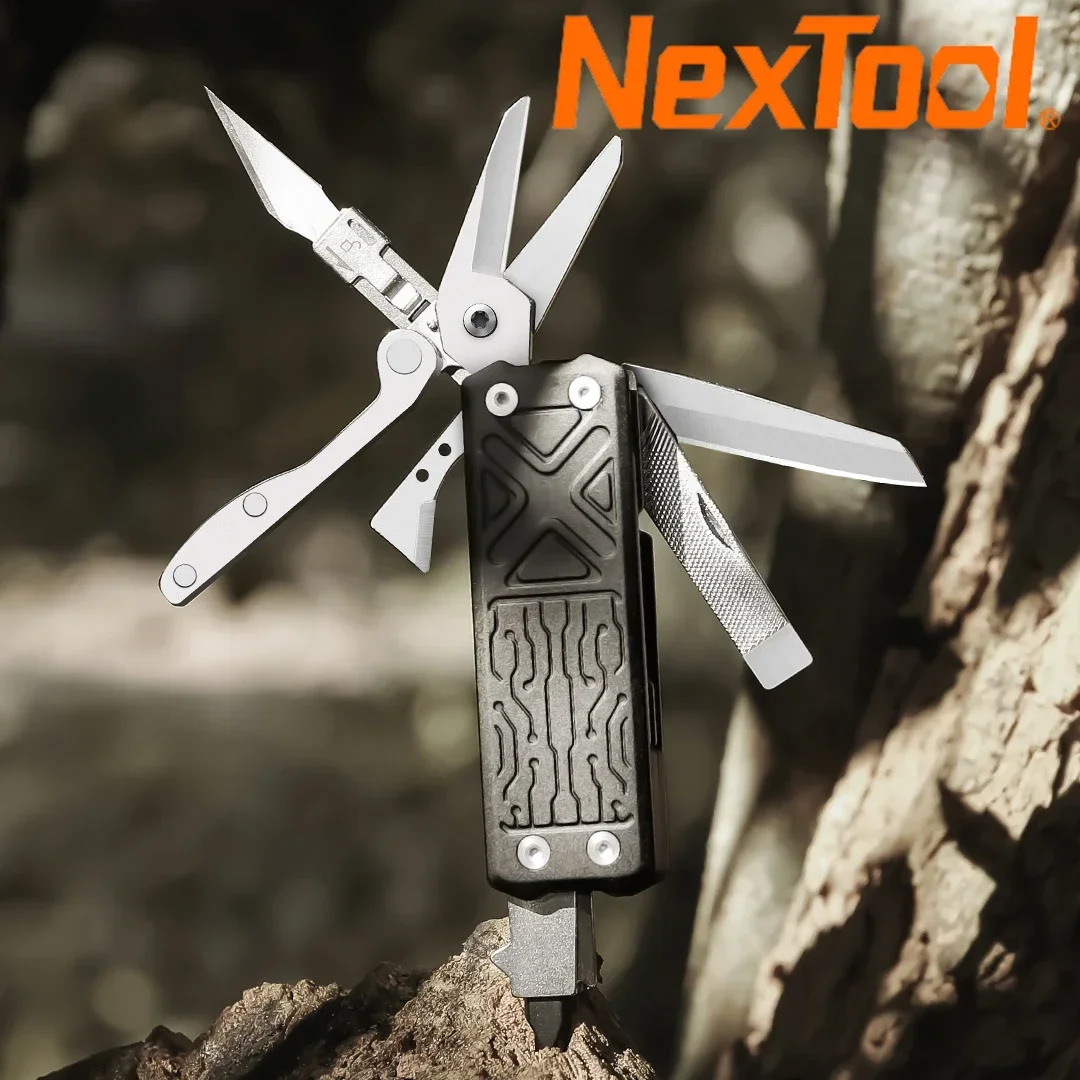 NexTool Pocket Multitool E1 10 in 1 EDC Multi Functional Tools Replaceable Carving Knife Folding Scissors Screwdriver Scraper