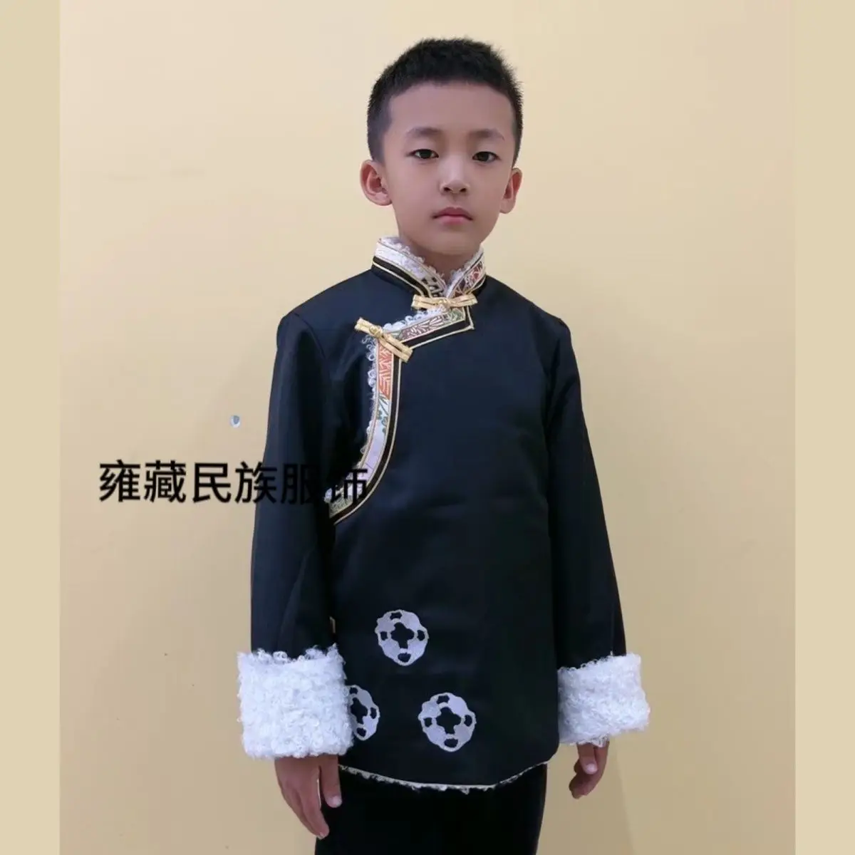 Tibetan children's cotton coat winter short synthetic wool top clothing