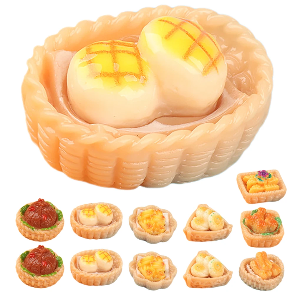 

15 Pcs Food and Play Ornaments Tiny Toys Miniature Mode for Dollhouse Making Kit Fake Accessories