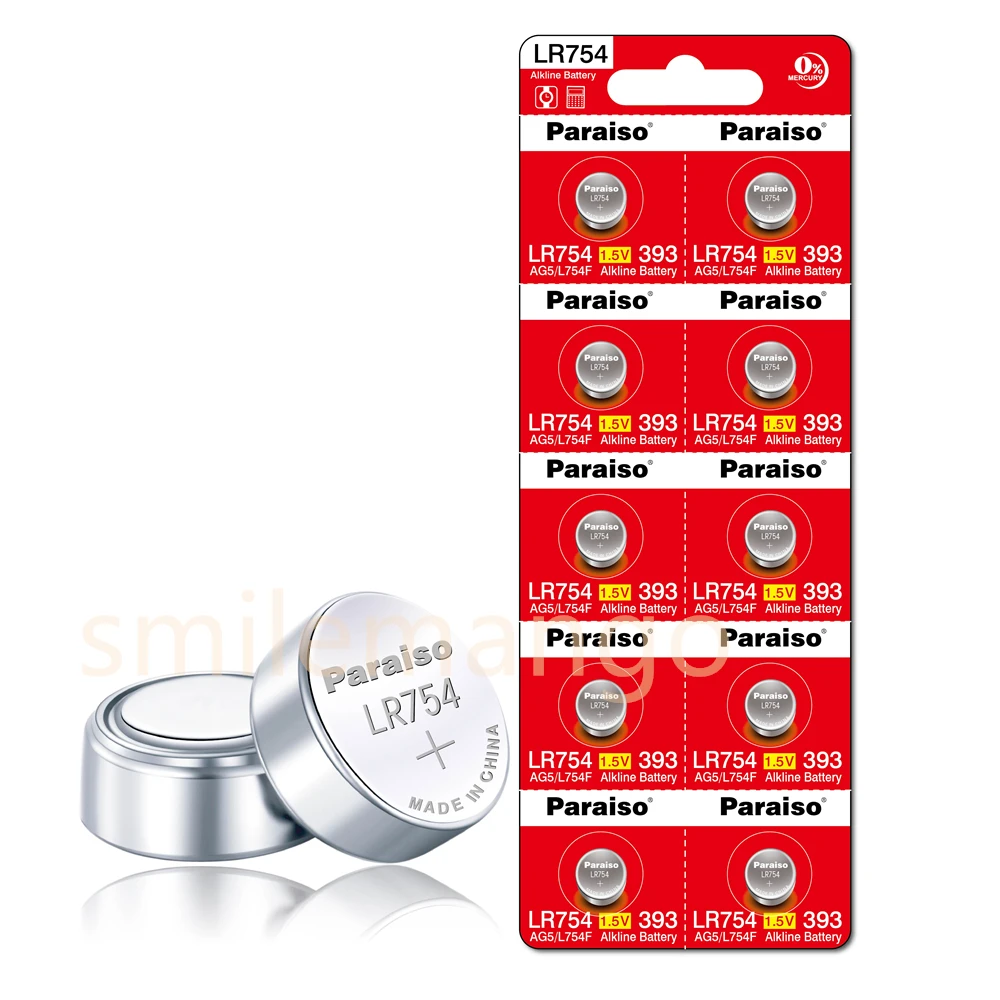 2023-NEW 2-50PCS AG5 LR754 1.55V Battery 309 D393 G5 G5A L754 LR48 LR754 RW28 SR48 Button Coin Cell For Watch Toy Remote Control