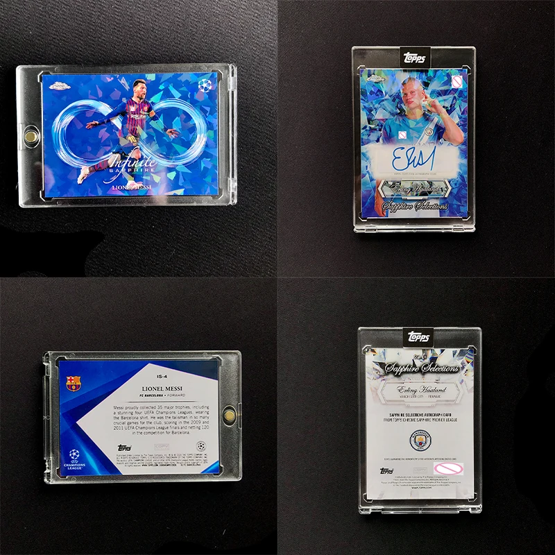 2024 Champions League Barcelona Messi Unlimited Sapphire Special Card Original Replica Homemade Crushed Ice Flash Collectible