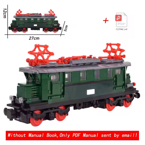 2025 New MOC City Creative Idea Train E44 8-W Hopper​ Car Carrier​ Building Block Bricks Kids DIY High-tech Creative Toys