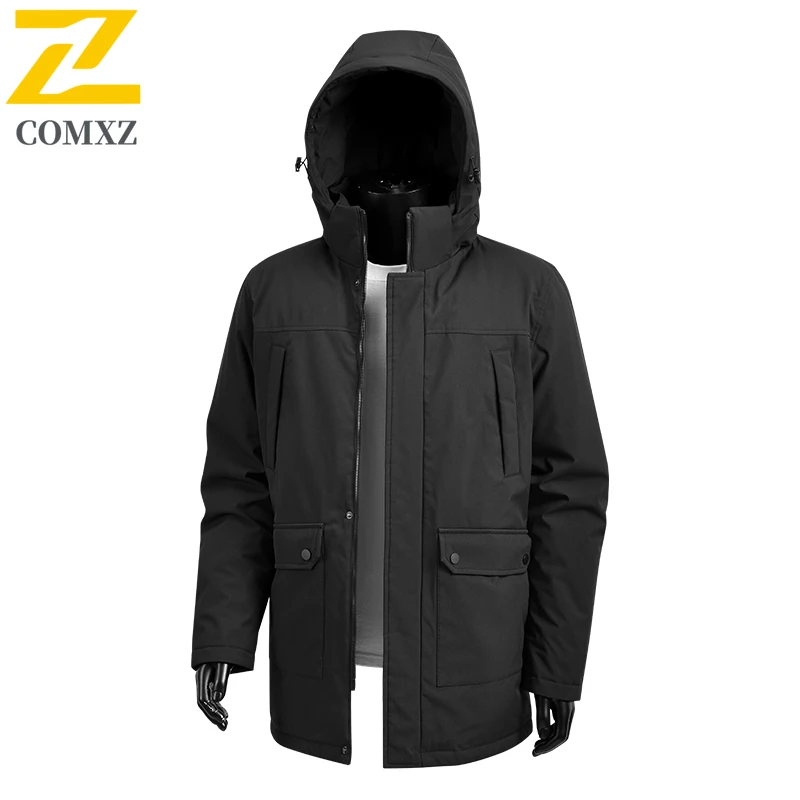 Men's Extremely Cold Warm Parka Winter Retro Multi-Pocket Cargo Jackets Men Long Snow Coat 2025 Casual Windproof Padded Jacket