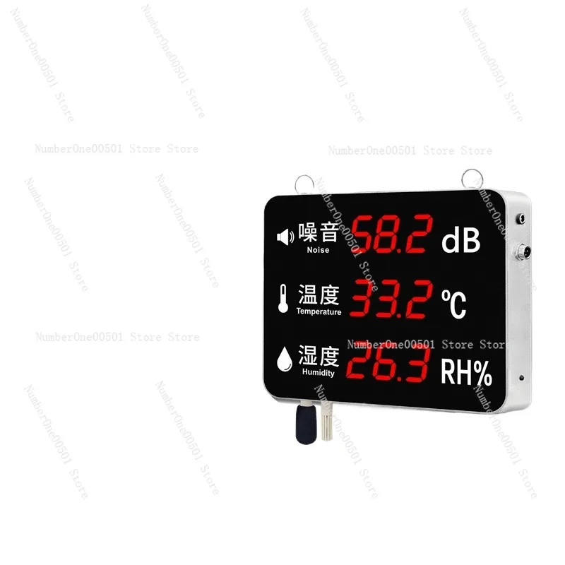 Wall Mounted Noise Meter Decibel Meter With Temperature Humidity Display Large Screen For Home Office School Factory