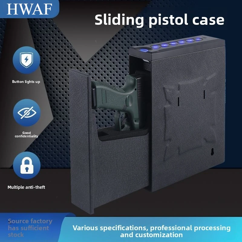 Fingerprint Gun Safe Portable Pistol Box Biometric Lock Home Security Safe for Handguns