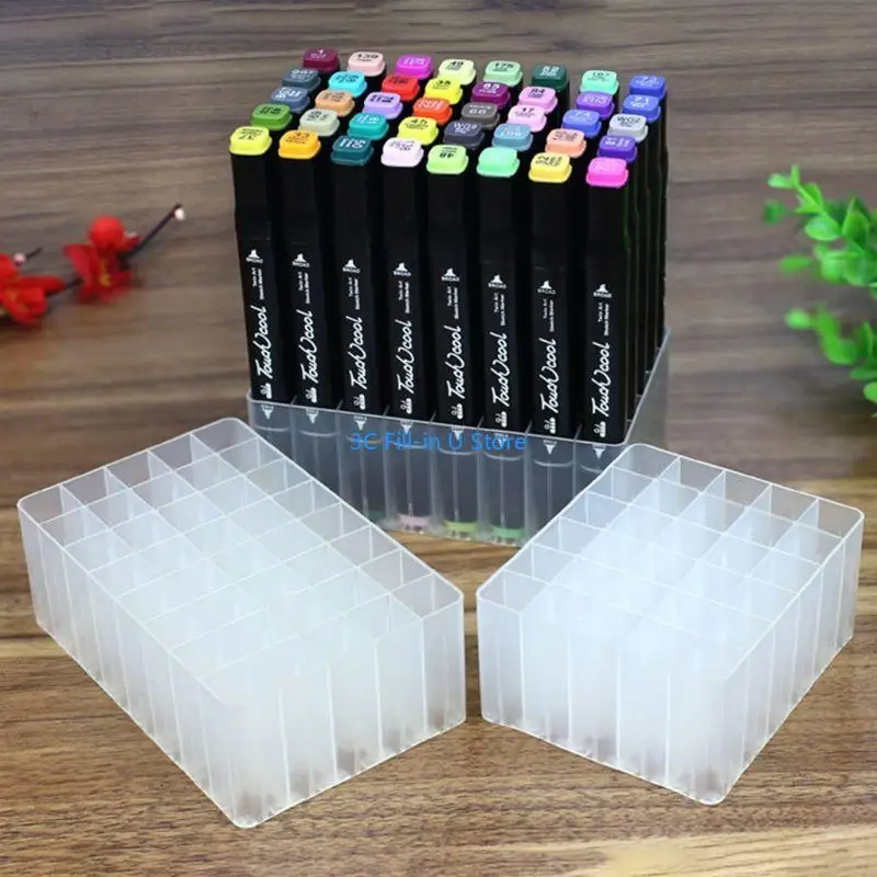 G8TA 30/40 Slots Marker Pen Storage Holder Brush Pencil Rack Table Stand