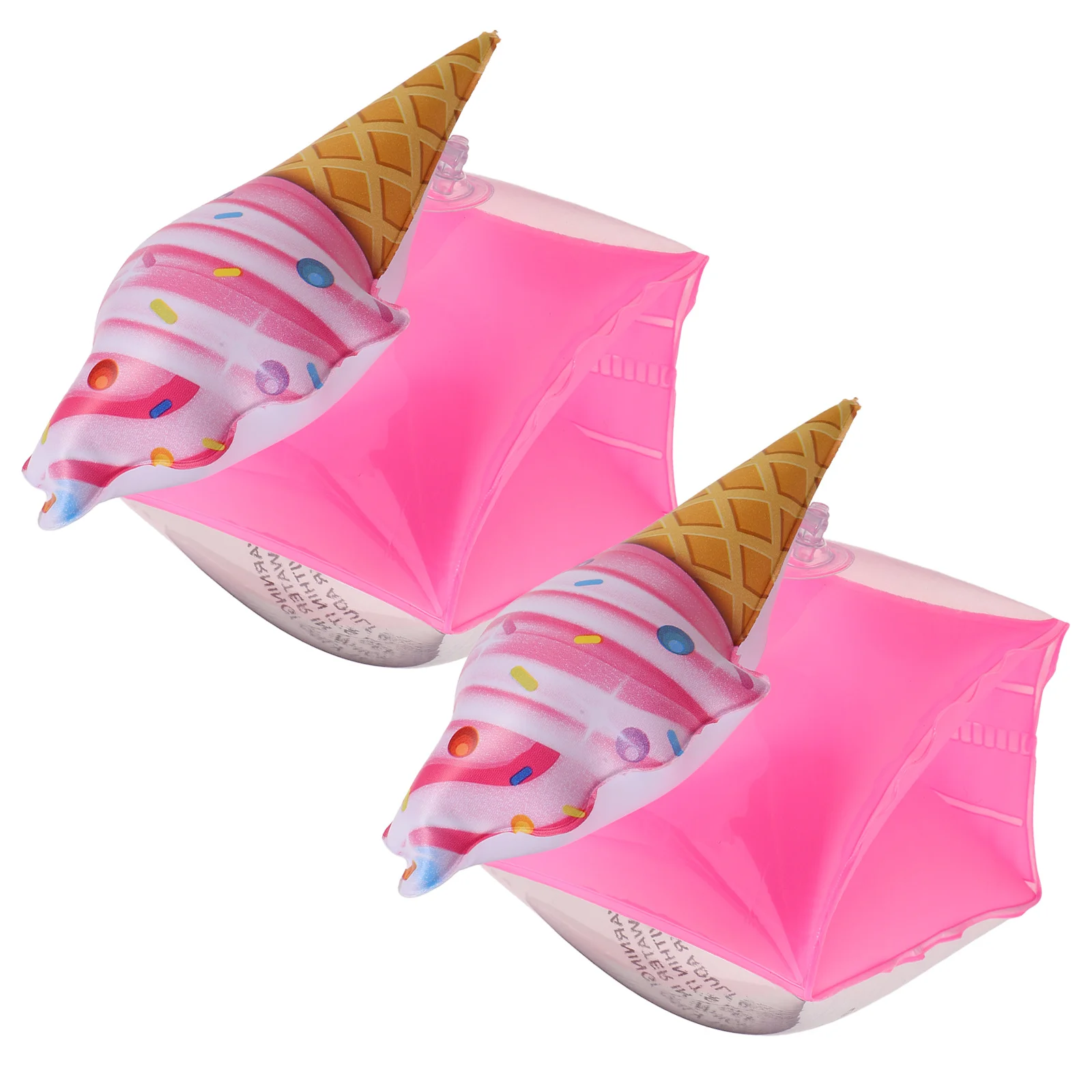 

2Pcs Kids Inflatable Swim Armbands Ice Cream Pattern Durable Swimming Arm Floaties for Pool Training Safe Water Fun Toddlers