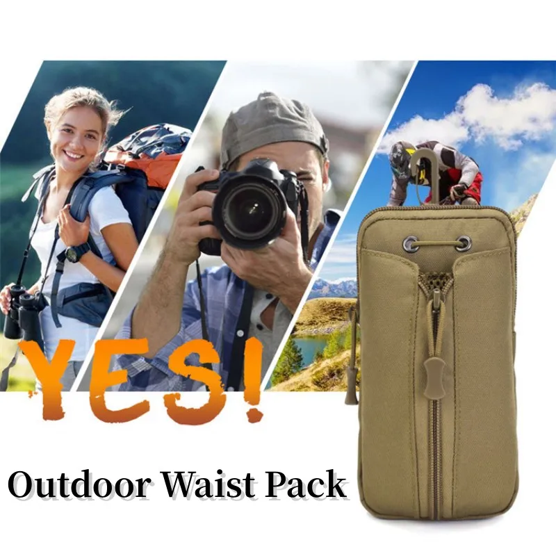 Outdoor Mini Waist Pack Insulation Cup Bag Water Bottle Bag Cup Cover Water Bottle Bag Hanging Bag Cell Phone Bag Accessories