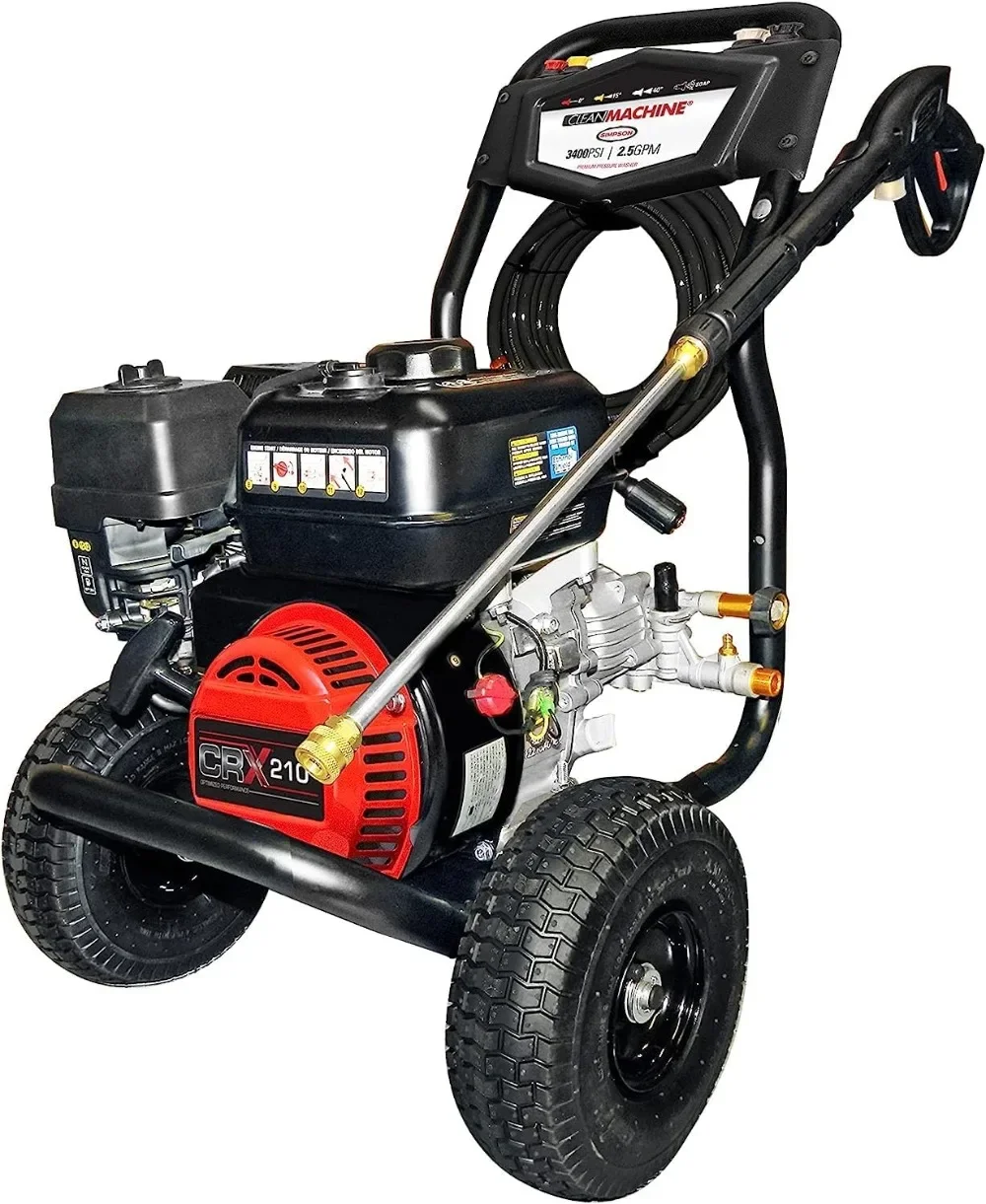 Cleaning CM61083 Clean Machine 3400 PSI Gas Pressure Washer, 2.5 GPM, CRX Engine, Includes Spray Gun and Wand, 4 QC Nozzle