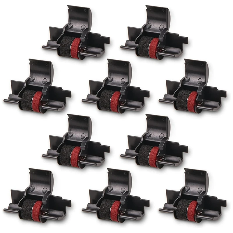 10Pcs Calculator Printer Ribbons Black And Red Ink Roller Printer Ribbons IR40T IR-40T Replacement For CASIO HR18 HR21