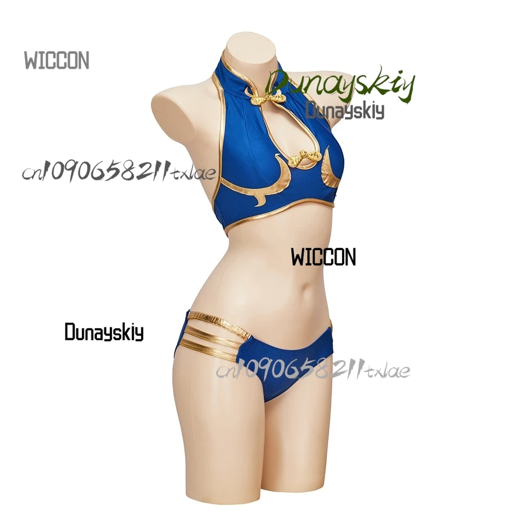 Sttreet Fighhter anime cosplay Chun Li sexy women swimwear cosplay costumes accessions  jirai kei high quality Halloween cosplay