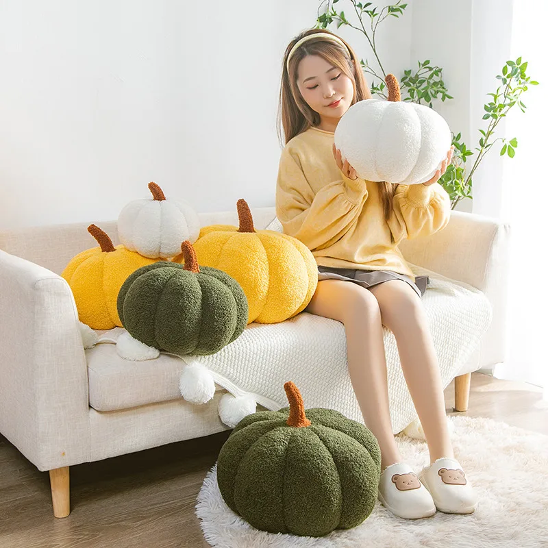 New Pumpkin Pillow Creative Stuffed Vegetable Plush Toys Sofa Cushion Lovely Halloween Funny Room Decor Good Quality Gift