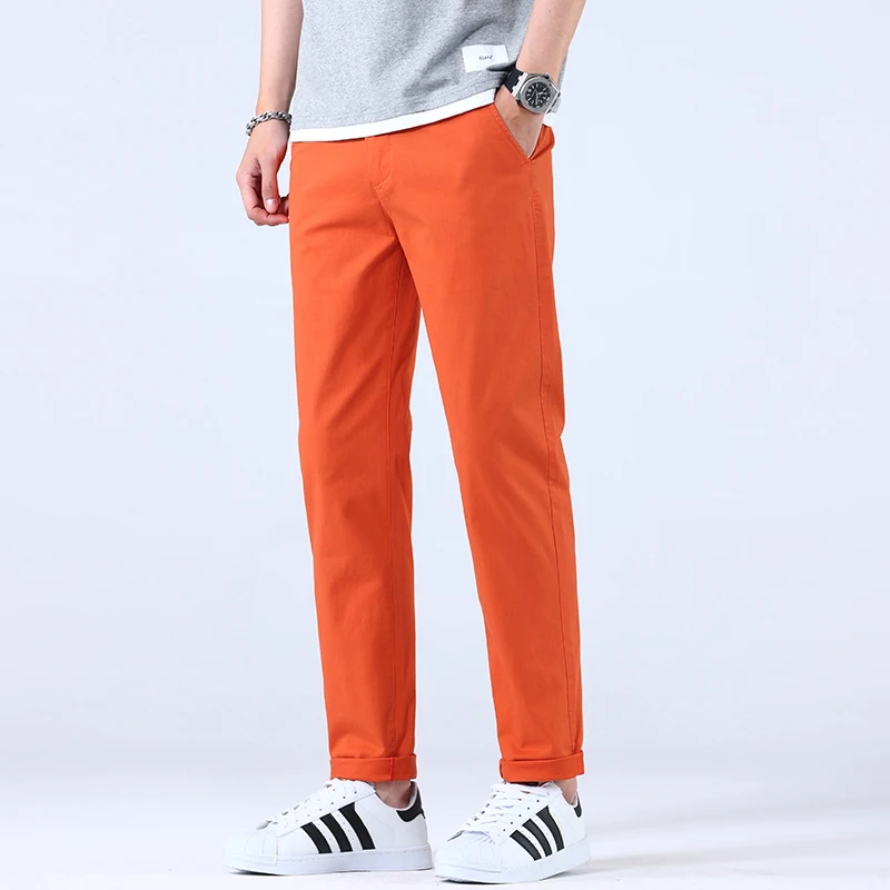 

Spring/Summer Leisure Pants, Men's Pure Cotton Elastic Waist, Multi Color Versatile, Youth Popular