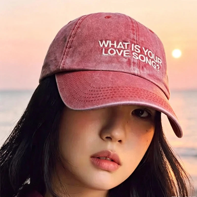 Kpop** [What Is Your Love* Song Same] Embroidery Baseball Cap Tour Concert Visors Fashion Women Men Outdoor Baseball Caps