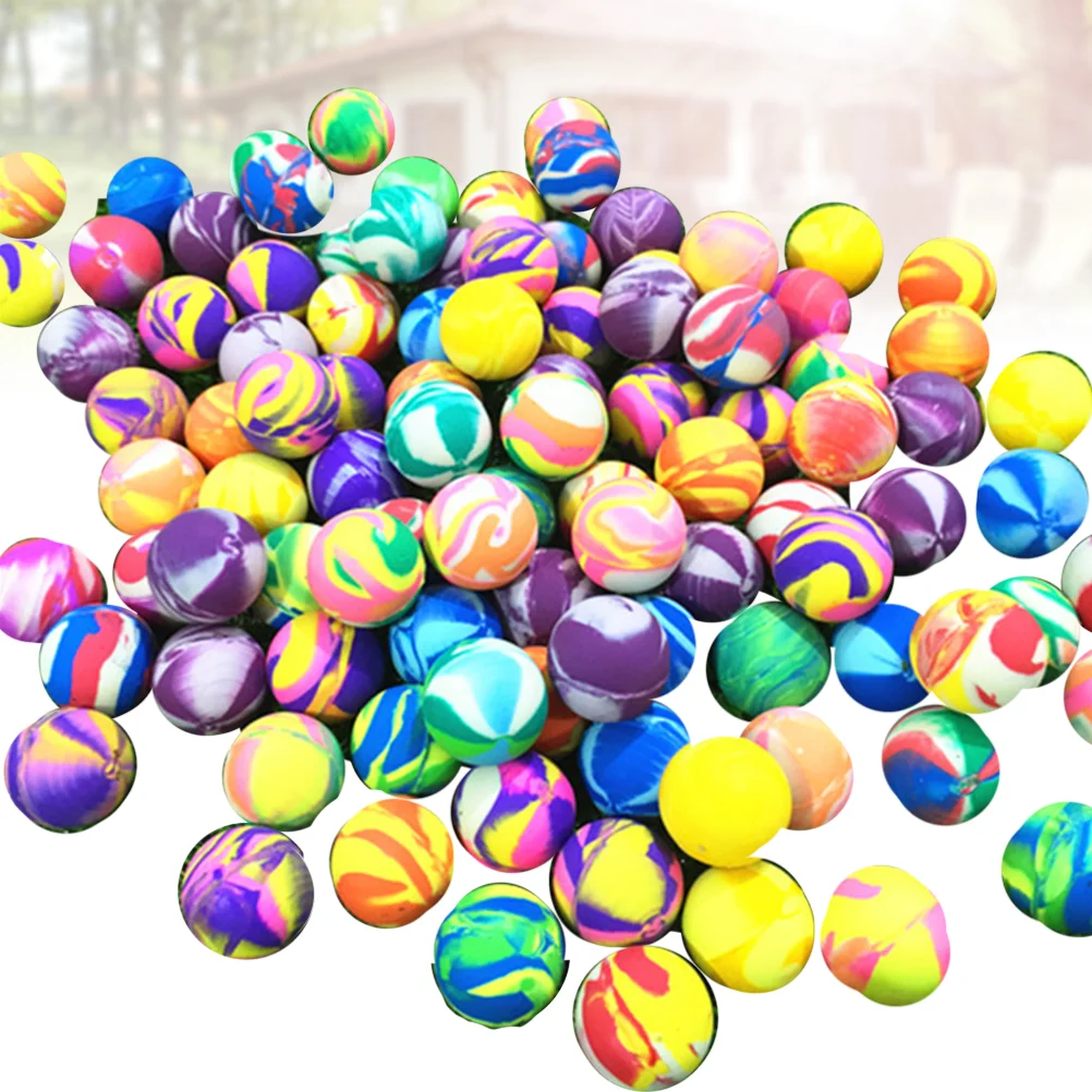 100pcs Bouncy Colorful Ball Beautiful Creative Rubber Jumping Ball Toy for Kid Child Baby Ball Jumping