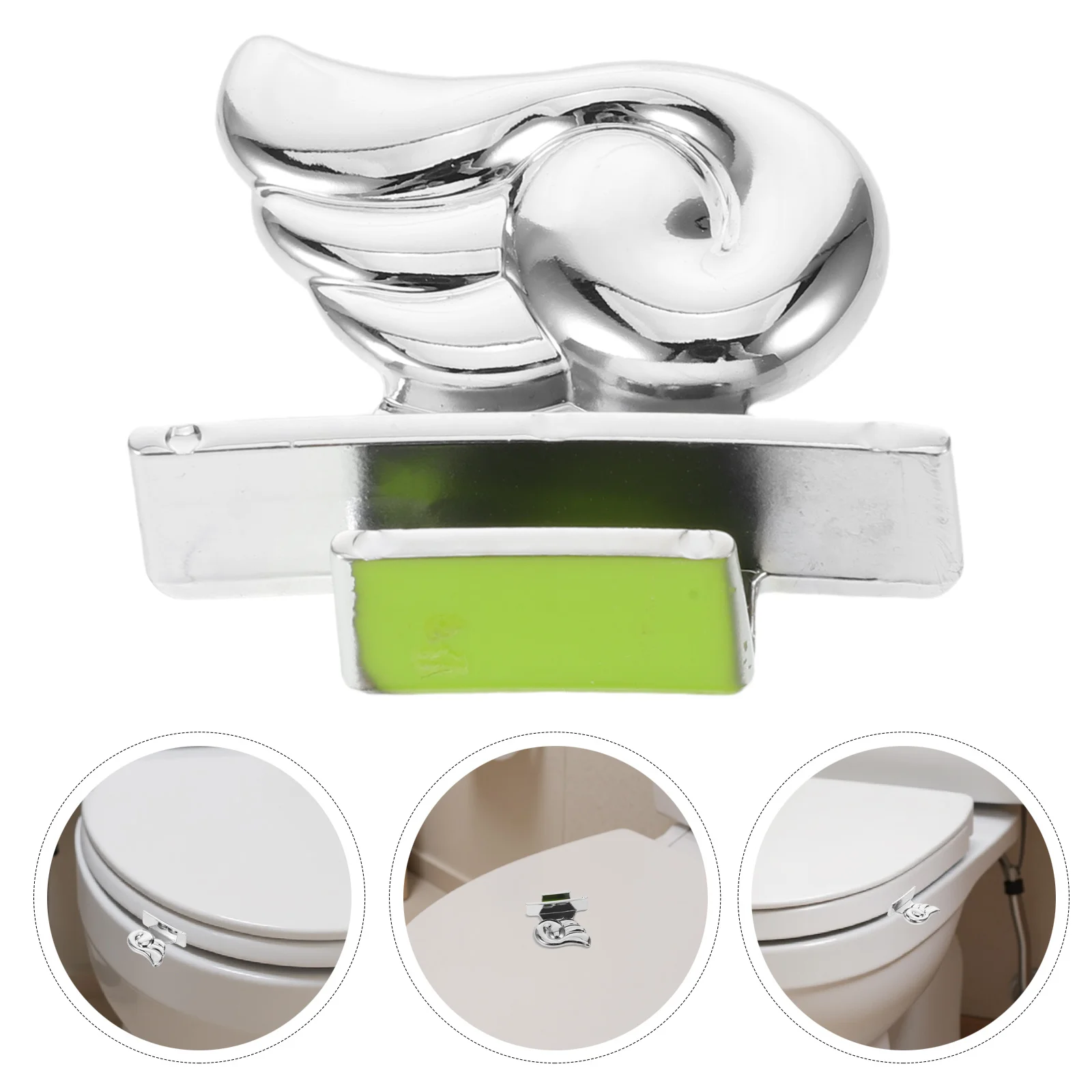 

Toilet Seat Lifter Handle Silver Universal Fit Durable Bathroom Toilet Cover Pull Tool For Elderly Hygiene Protection