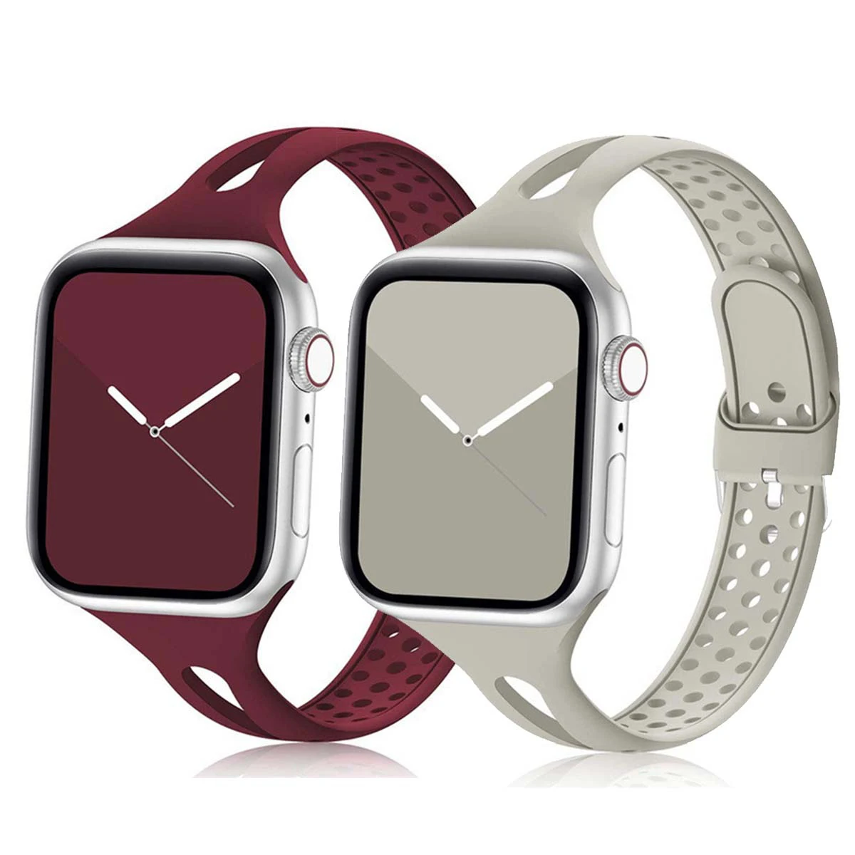 Silikonarmband für Apple Watch 49mm 40mm 44mm 41mm 45mm 38mm – Schlankes Uhrenarmband für iWatch 3 5 SE 6 7 8 Ultra