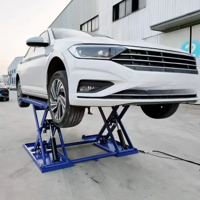 CE Certified 3500kg 1.2m Portable Mid-Position Scissor Car Lift Hydraulic Mobile Vehicle Workshop Lift