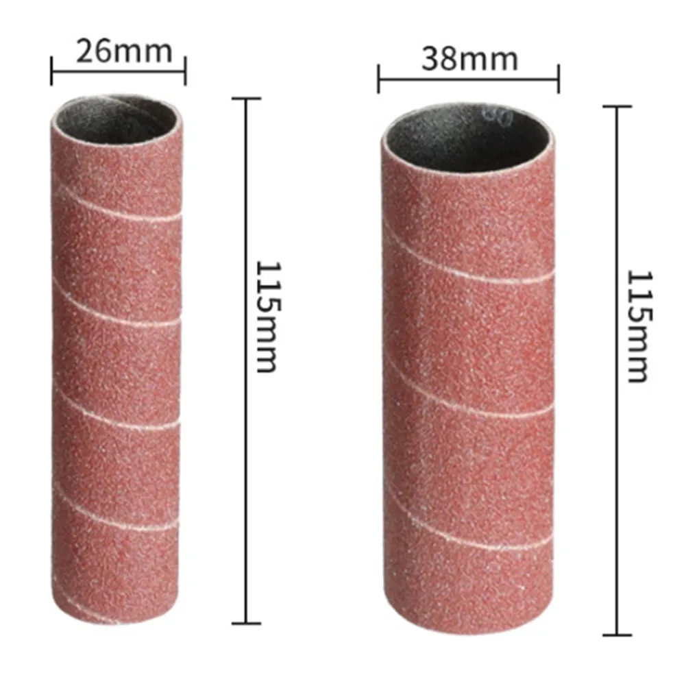 خمسة أكمام من ورق الصنفرة للترددية، واحدة من 80/150/240 حبيبة و13/19/26/38/51 ملم لتلميع الخشب المعدني. #6