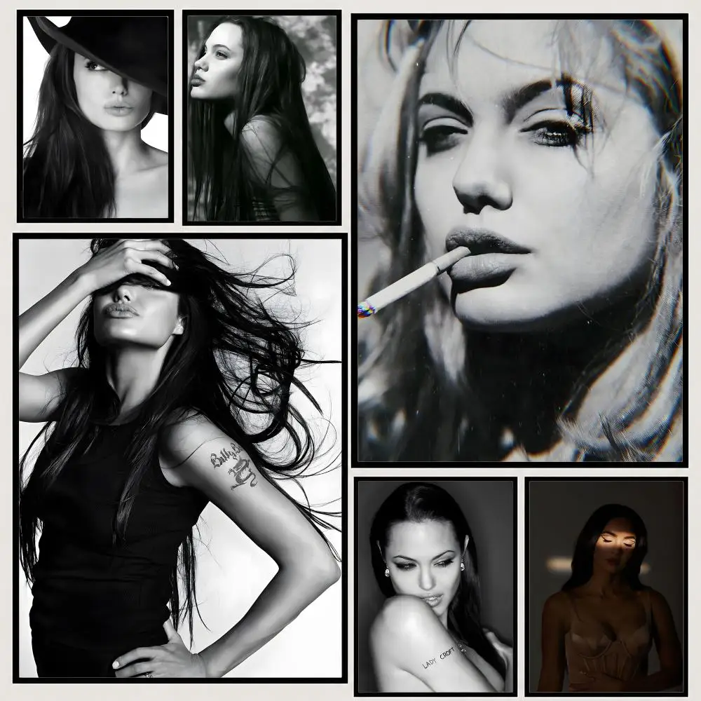 Actor Angelina Jolie Poster High-definition  stickers, suitable for bedroom, living room, home decoration