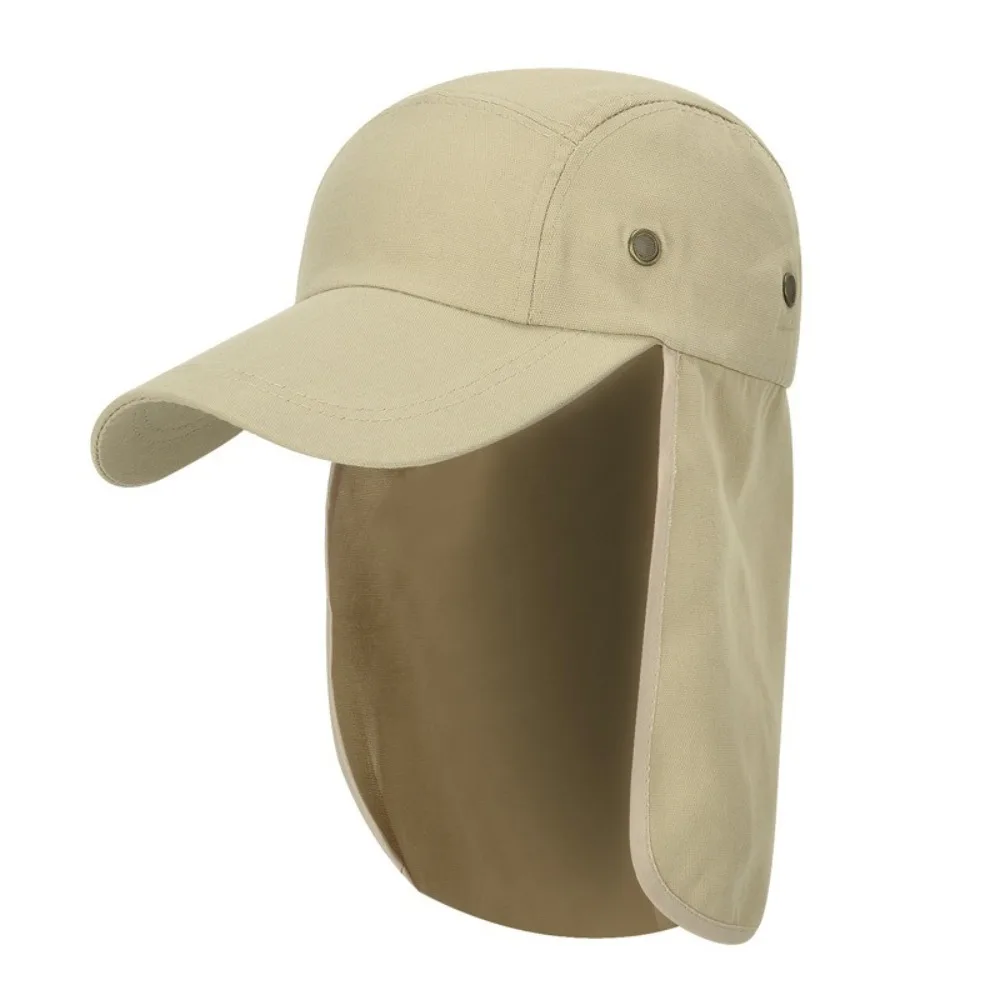 AliExpress NONE New Solid Couple Baseball Cap Retro Breathable Fishing Cap with Neck Protection Shawl Casual Sunscreen Hat Unisex