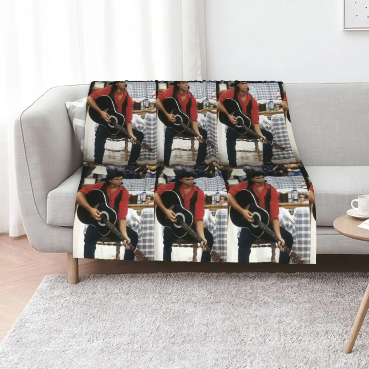 Uncle Jesse and his Guitar Throw Blanket Baby warm winter Hairy manga Luxury Throw Loose Blankets