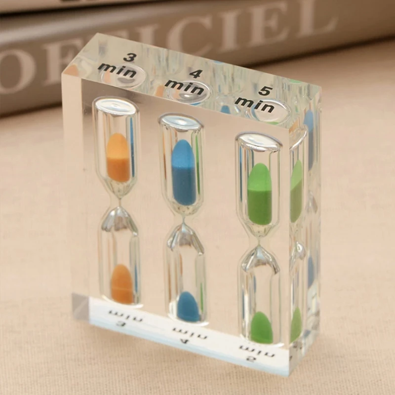 Acrylic Hourglass Timer 1/2/3 Minute Sand Clock Hourglass Acrylic Shower Timer Brushing Timer Kids Gift Cafe Kitchen Home Decor