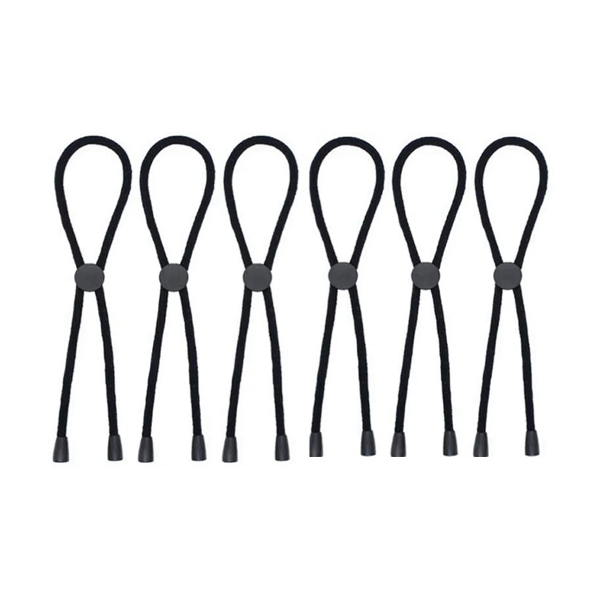 ABQR 6PC Afro Puff Ponytail Ties Adjustable Hair Ties Long Hairband for Thick Natural Curly Hair Bun Long Headband Ties