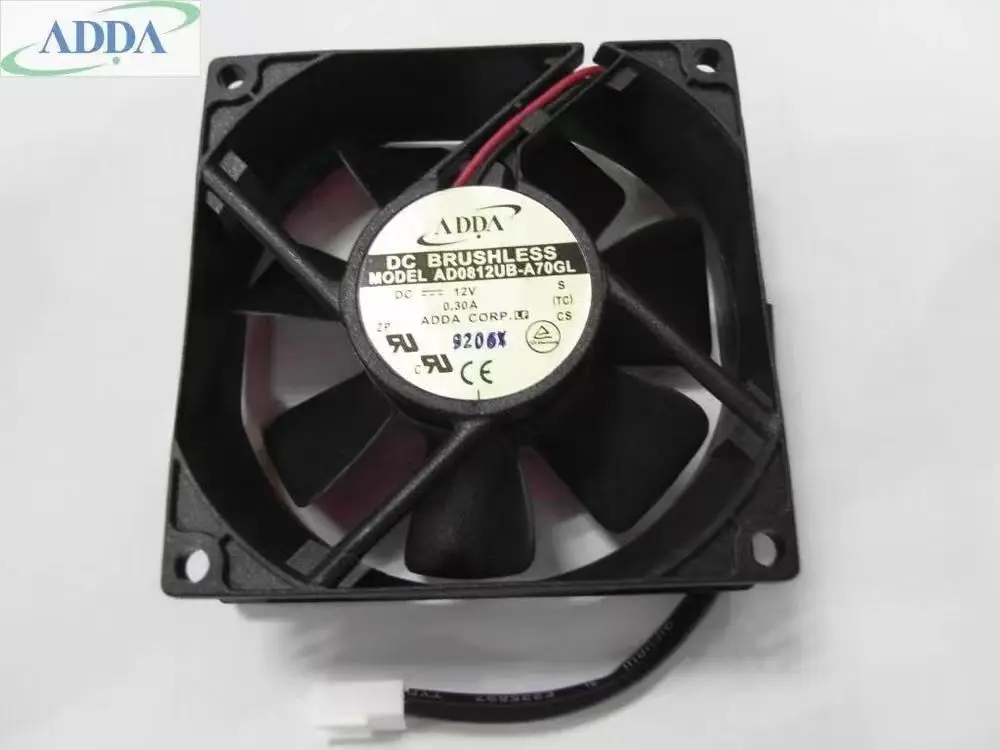 Original FOR ADDA fan AD0812UB-A70GL 8025 8CM 80MM 12V DC 0.30A two lines wind capacity