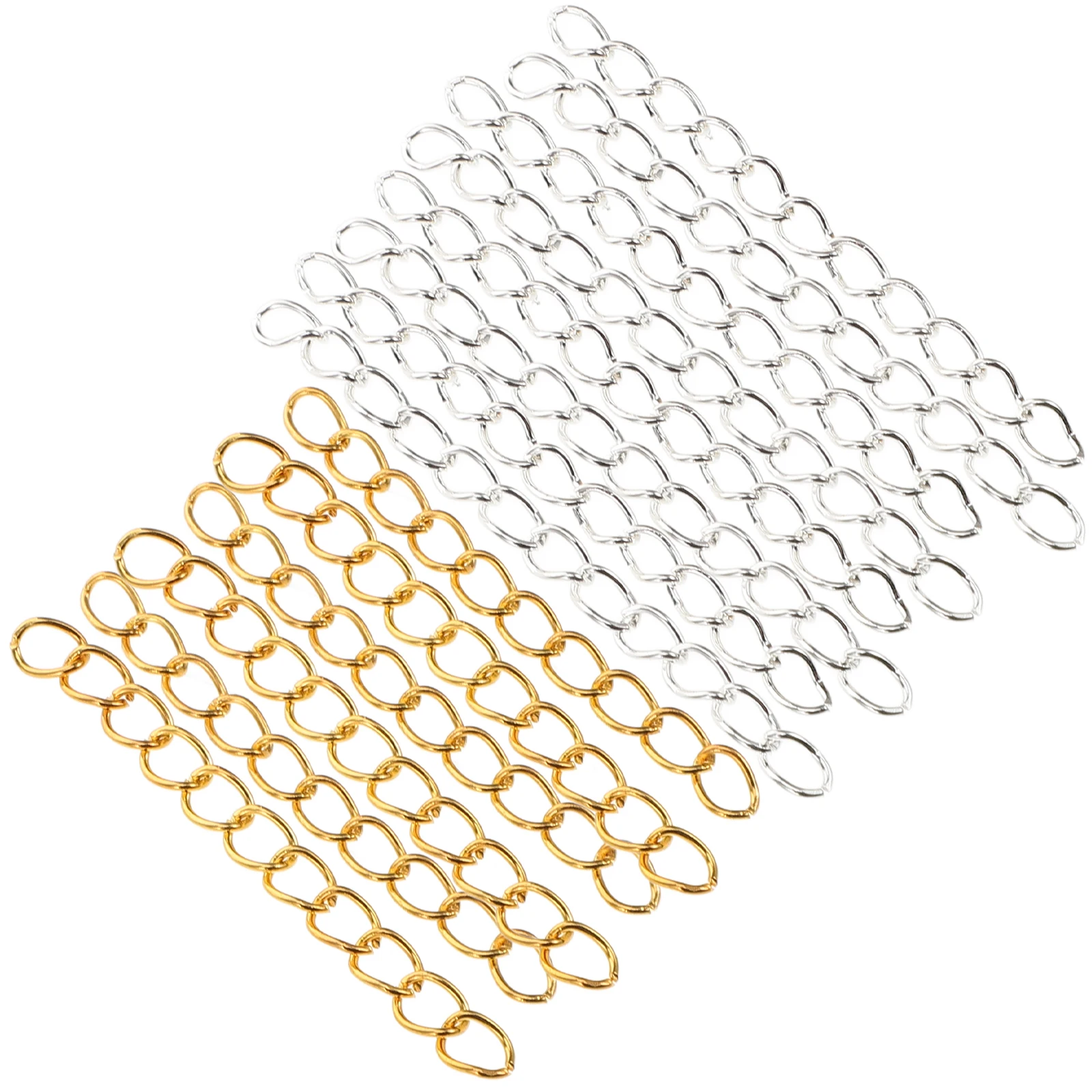 

100pcs Tail Chain 5cm Adjustable Extension Chains for Jewelry Making Bracelets Earrings Headpieces Metal Accessories