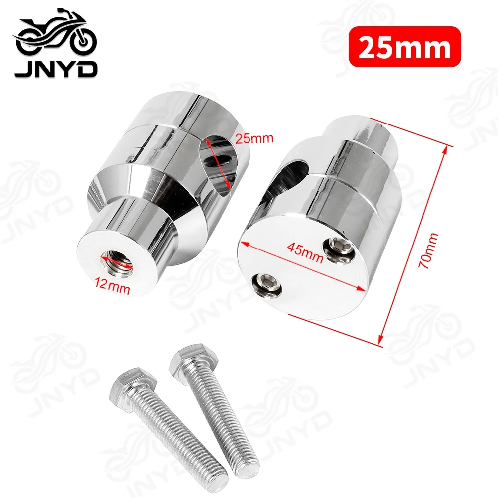 JNYD Motorcycle Heightening Fixed Clamp CNC 22mm 25mm Handlebar Risers Kit Mount For Harley Sportster Dyna Honda Bobber Chopper