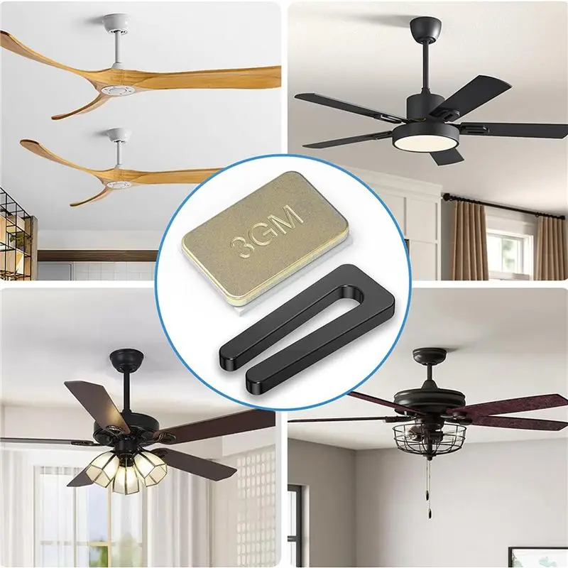 AS94-48-Pack Ceiling Fan Balancing Kit For Ceiling Fan Weight Balancing, 6 Sets Fan Balancing Clips And 3G Weight Practical