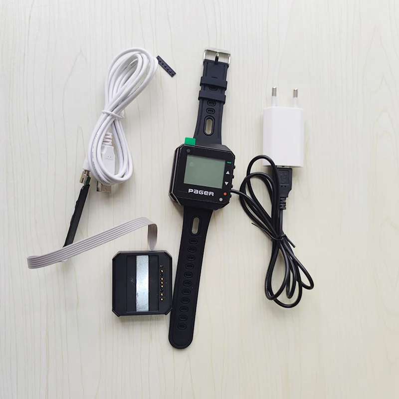 POCSAG Wrist Pager beeper mensajes beeper comunicador personal pager Multi-Language pager beeper text Support GP2015W Charger