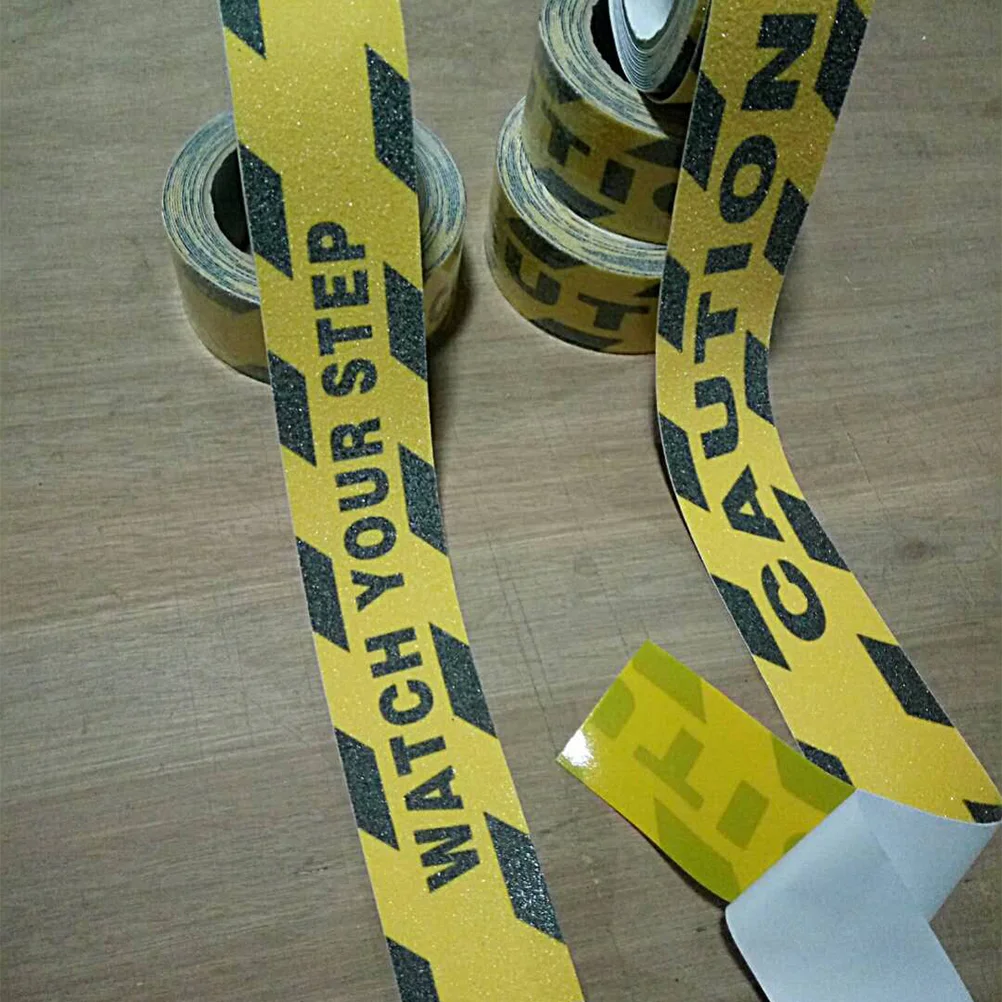 Watch Your Step Caution Sign Stairs Anti-Slip Tape Stickers Wet Floor Warning Pvc