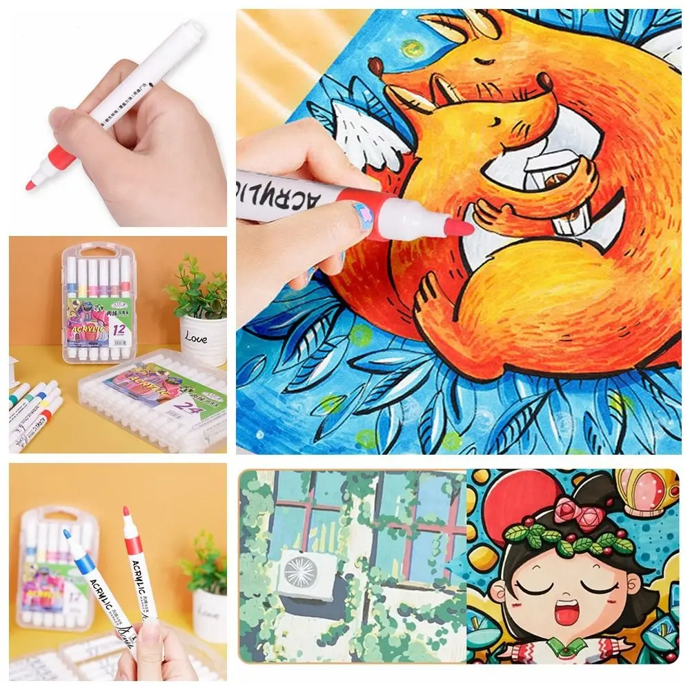 Children's Graffiti Whiteboard Erasable Markers Set Drawing Manga Drawing Ink Pens Multi-color Oily Tip