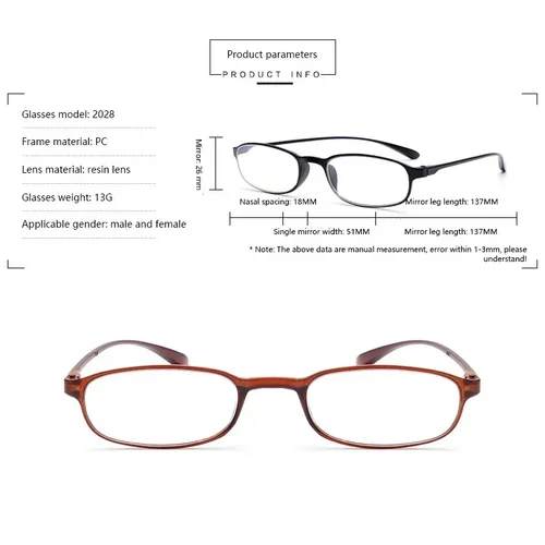 Imagen 2 del producto Gafas de lectura Retro redondas antiluz azul para hombre y mujer, anteojos ultraligeros con montura ovalada pequeña para presbicia, gafas de aumento para PC