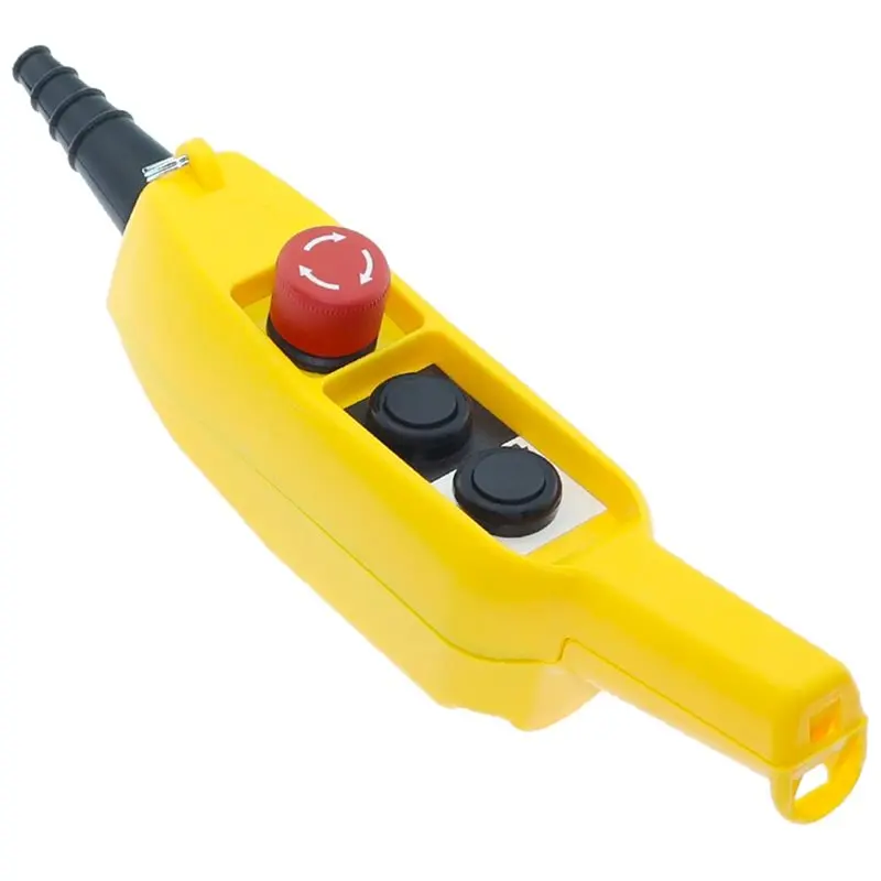 

【RECOMMEND】COB-61E Rainproof Push Button Switch Control Station For Hoist Crane Truck Single-Speed Operation With Emergency Stop