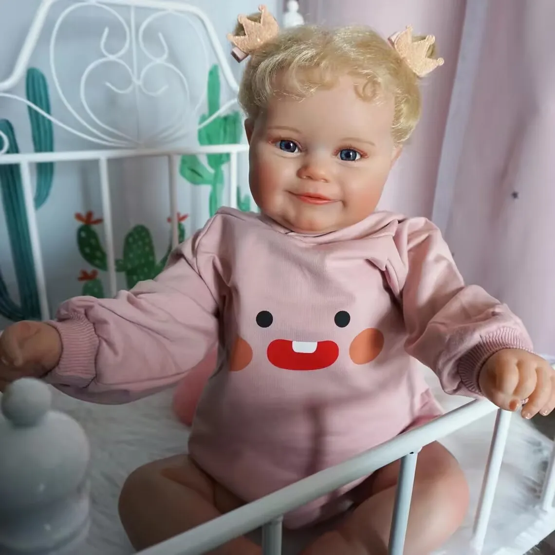 

60CM 50CM Maddie Reborn Toddler Bebe Reborn Doll By Artists With Rooted Blonde Hair Newborn Baby Soft Silicone Dolls Gift