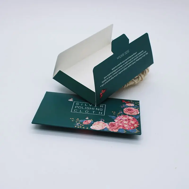 100PCS 10X6.5CM Flower Package Silver Gold Polish Cloth Anti Tarnish Jewellery Tools Sterling Silver Polishing Cleaning