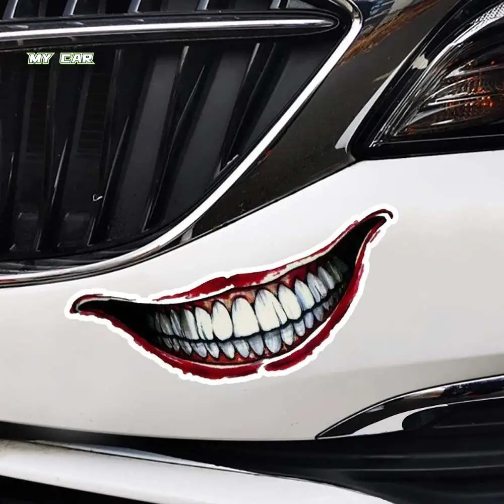 

Tag Rear Trunk Decal Motorcycle Sticker Car Decal Joker Graffit Car Sticker Graffit Mouth Sticker Skeleton Metal Car Sticker