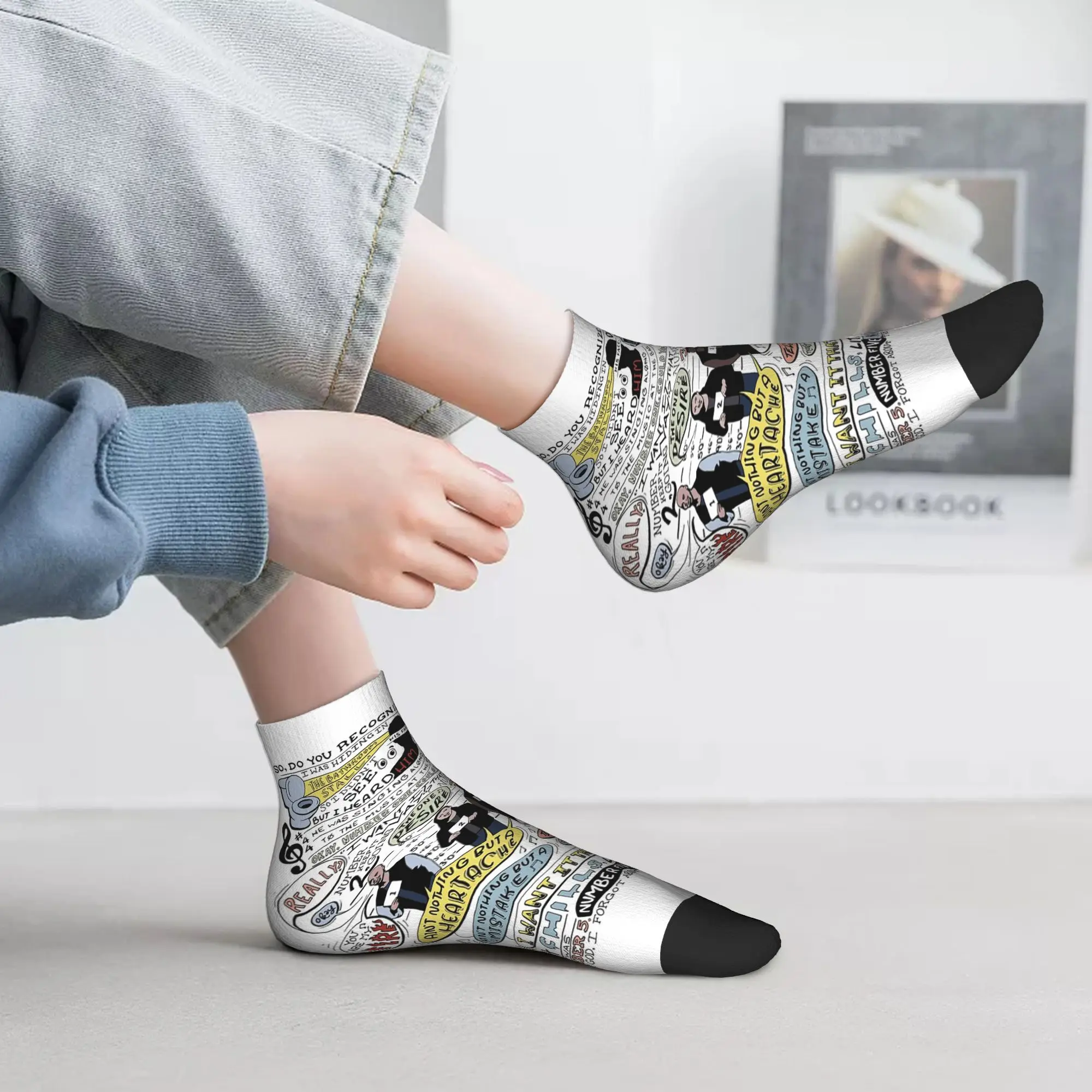 أريد ذلك على ذلك الطريقة B99 (ملونة) جوارب Harajuku جوارب ماصة للعرق جميع المواسم إكسسوارات الجوارب للرجال والنساء